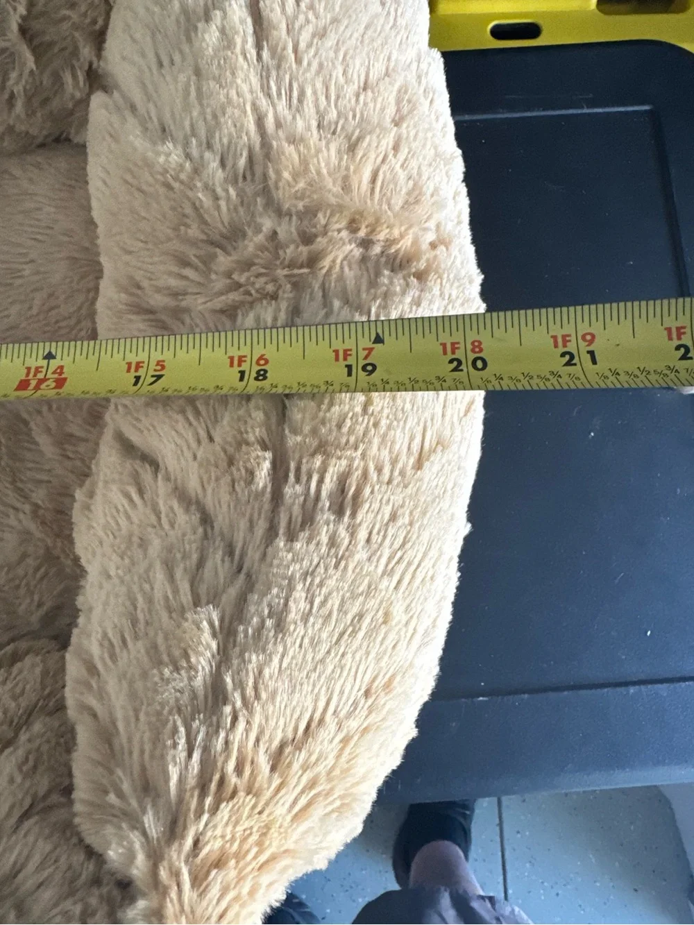 Plush Small Pet Bed in Tan - Cozy